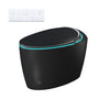 Egg-Shaped Smart Toilet with Automatic Lid, Heated Seat & Bidet Wash, Black & Pink