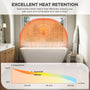 67" Rectangular Solid Surface Freestanding Soaker Tub in Matte White