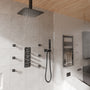 12" Ceiling Mount Rain Shower System with Handheld and Body Jets
