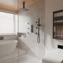 12" Ceiling Mount Rain Shower System with Handheld and Body Jets