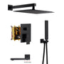 10" Wall Mounted Dual Shower Head Rain Shower System with Tub Spout