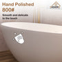 55 inches  Solid Surface Free-Standing Bathtub with Center  Drain in Matte White