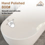 59 inches Solid Surface Free-Standing Bathtub with Center Drain in Matte White