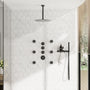 12" Shower System With Shelf, Handheld Shower With Spray Gun Feature