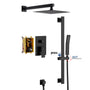 2 Function 10-In Wall Mounted  Dual Shower Heads Shower System With Sliding Rod Shower Hand