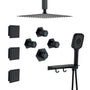 Ceiling Mount 3 Function Thermostatic Shower System with Rainfall Massage Jets