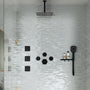 Ceiling Mount 3 Function Thermostatic Shower System with Rainfall Massage Jets