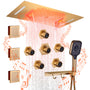 22.8" x 15" Luxury Thermostatic Ceiling-Mount Shower System with 64-Color LED Lights