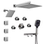 12" Dual Shower Head System with with 360° Side Sprays & Shelving Shower Holder