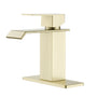 Waterfall Spout Bathroom Faucet,Single Handle Bathroom Vanity Sink Faucet