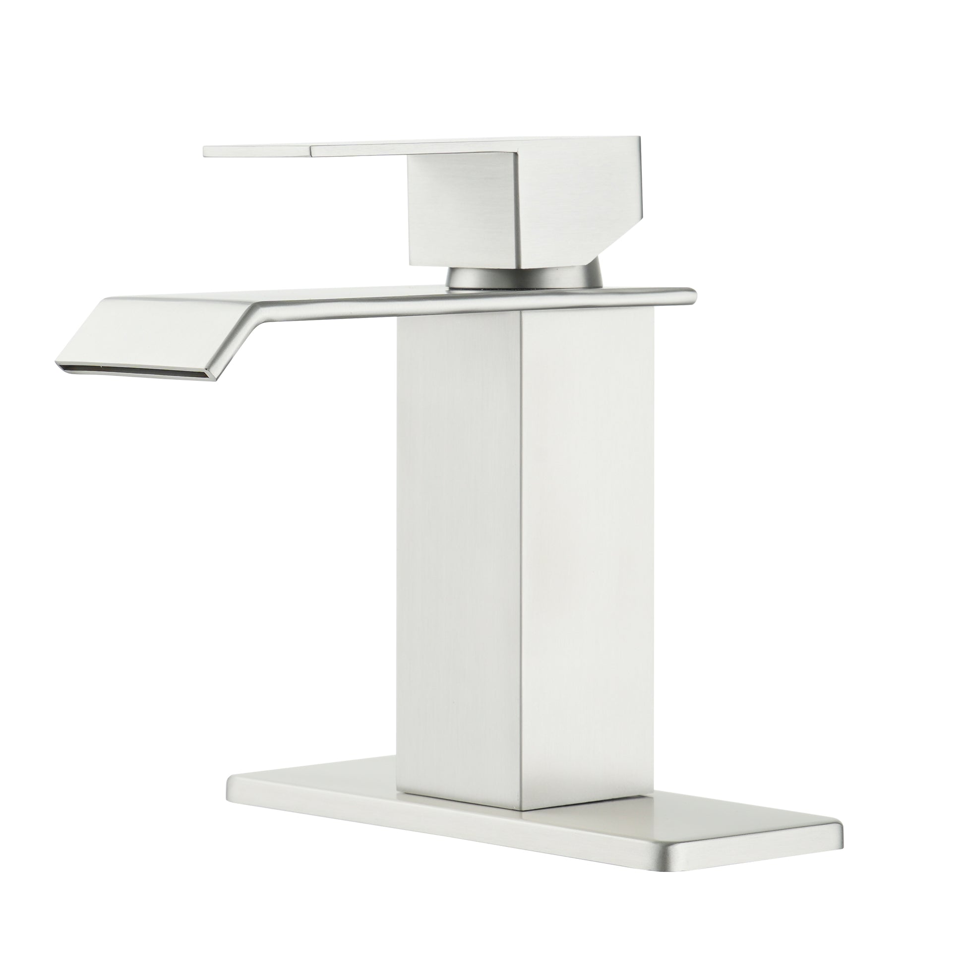 Waterfall Spout Bathroom Faucet,Single Handle Bathroom Vanity Sink Faucet