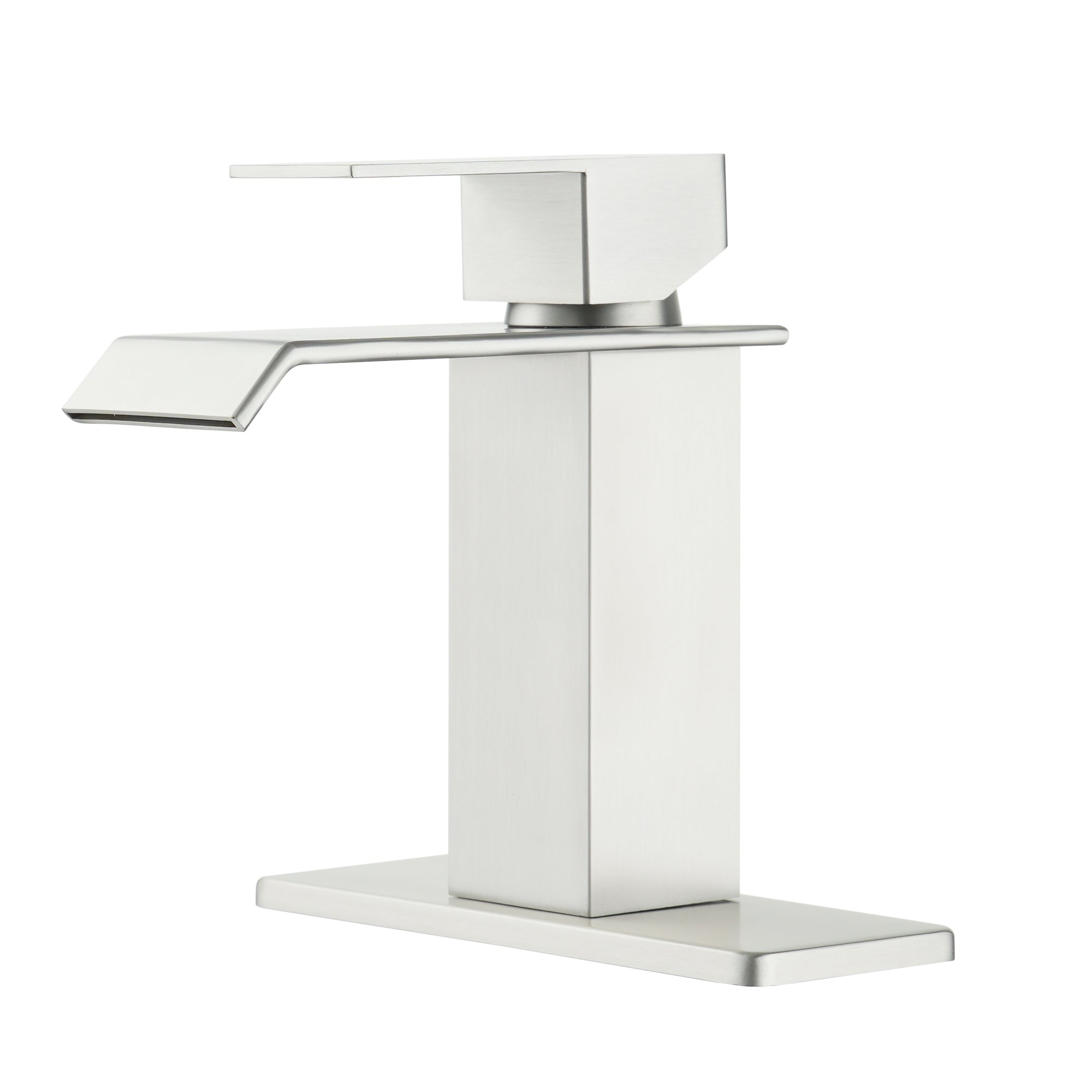 Waterfall Spout Bathroom Faucet,Single Handle Bathroom Vanity Sink Faucet