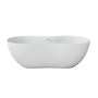 67" Solid Surface Freestanding Soaking Bathtub with Unique Peanut Shape