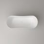 69" Freestanding Solid Surface Bathtub with Dual Sloped Headrests