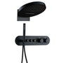 16-inch Wall-Mounted Thermostatic Shower System with Hand Shower