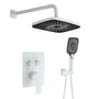 12" x 8" Wall-Mounted Dual-Function Shower System with Hand Shower