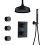 8-inch Ceiling-Mounted Thermostatic Shower System with Body Jets