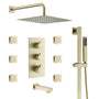 12-inch 4-Function Body Jet Shower System with Tub Spout & Slide Bar