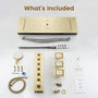 35" x 12" 6-Function Luxury Shower System with Body Jets & Bluetooth