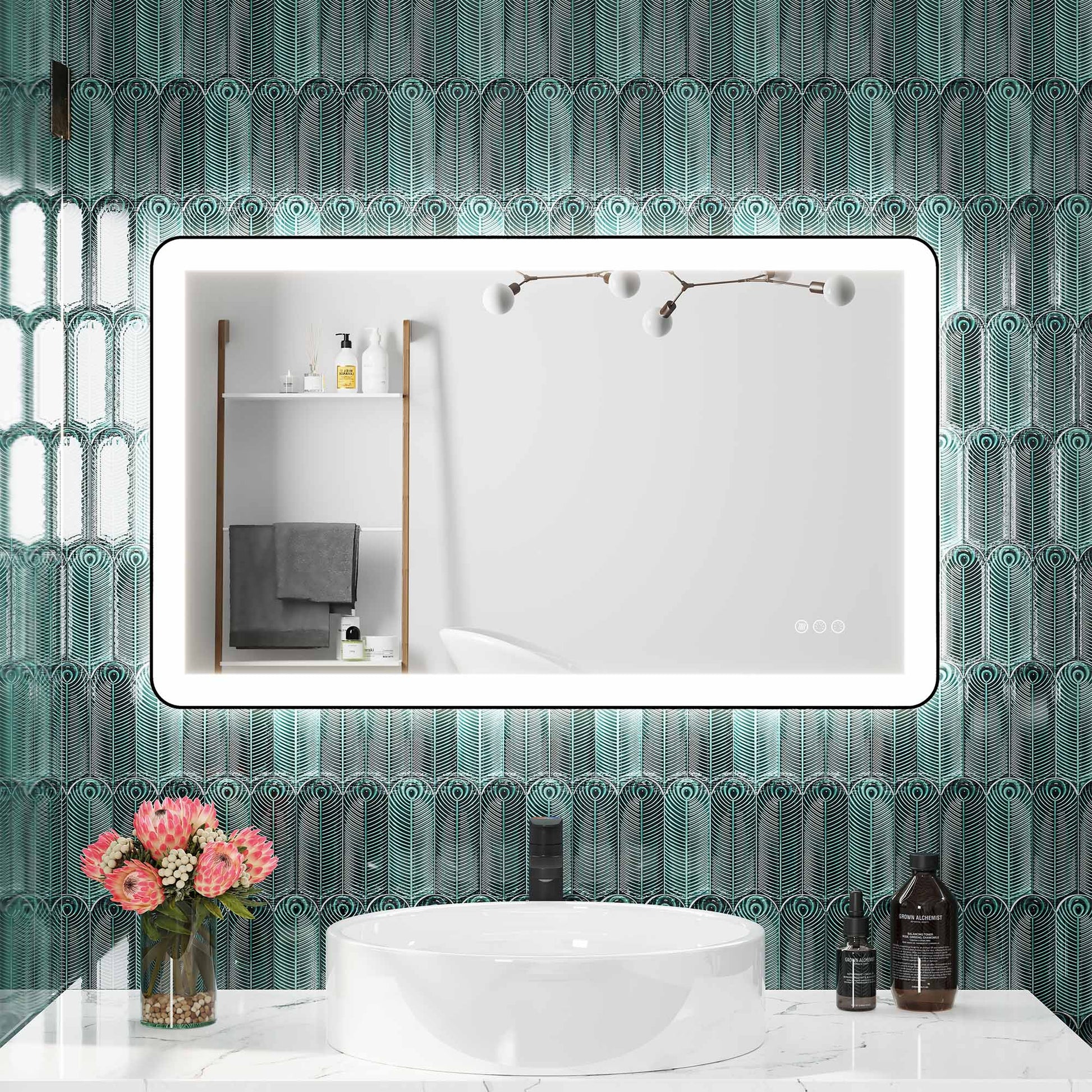 Anti-Fog LED Bathroom Mirror with Aluminum Frame