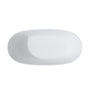 63" Freestanding Solid Surface Stone Bathtub with Symmetrical Moon Design