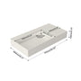 36 in. Wall-Mounted Solid Surface Bathroom Sink with Single Faucet Hole