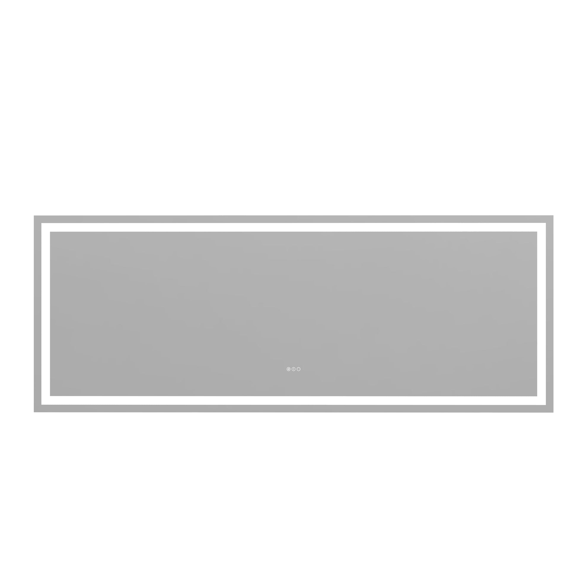 Rectangular Frameless LED Bathroom Mirror with Anti-Fog & Adjustable Color