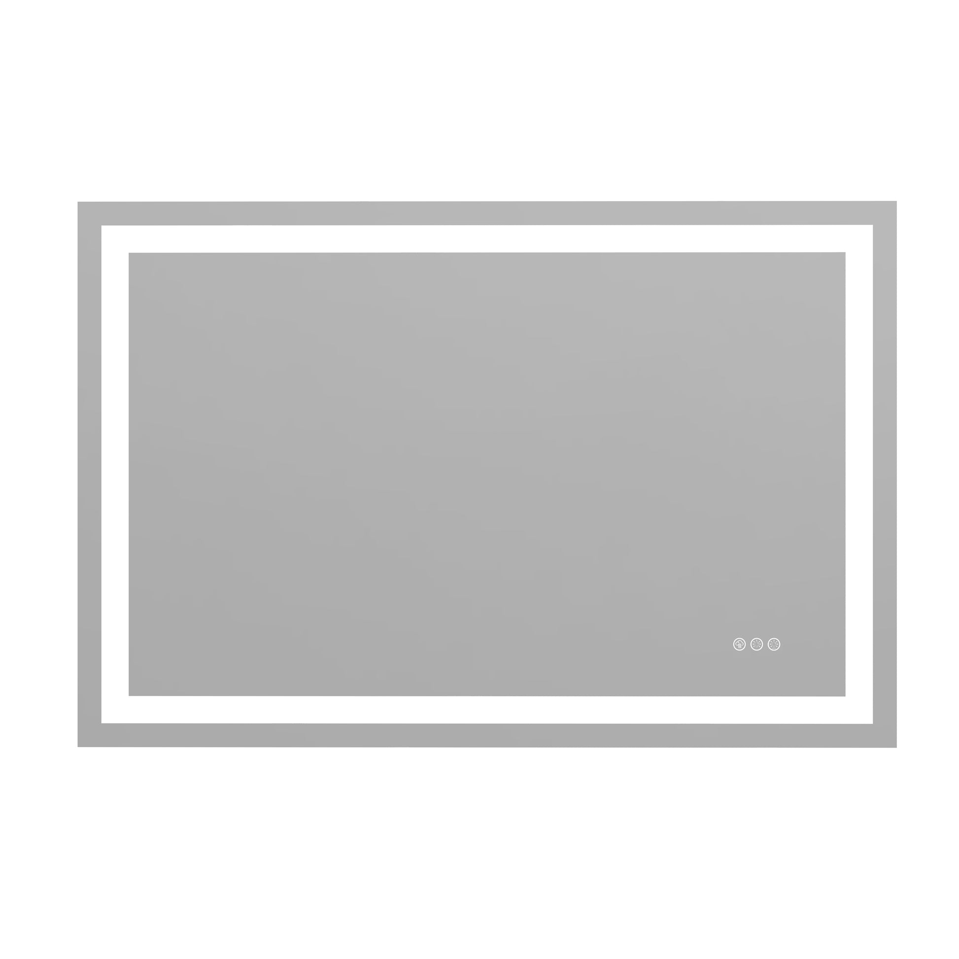 Tempered RGB LED Bathroom Mirror with Smart Controls & Anti-Fog