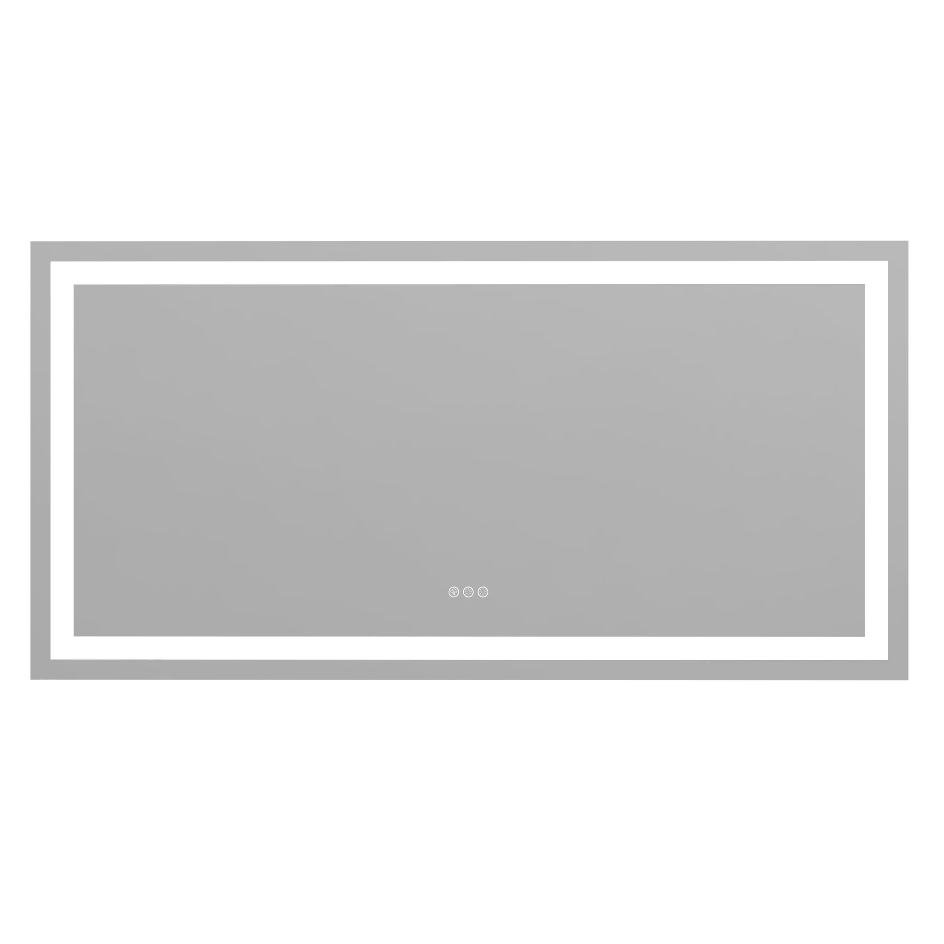 Tempered RGB LED Bathroom Mirror with Smart Controls & Anti-Fog