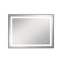 Anti-Fog LED Bathroom Mirror with Black Aluminum Frame