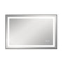 Anti-Fog LED Bathroom Mirror with Black Aluminum Frame