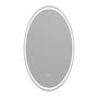 Oval Frameless LED Bathroom Mirror with Front & Backlit, Anti-Fog