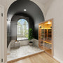 Low EMF 2-Person Far Infrared Hemlock Sauna Room with Double Glass Doors