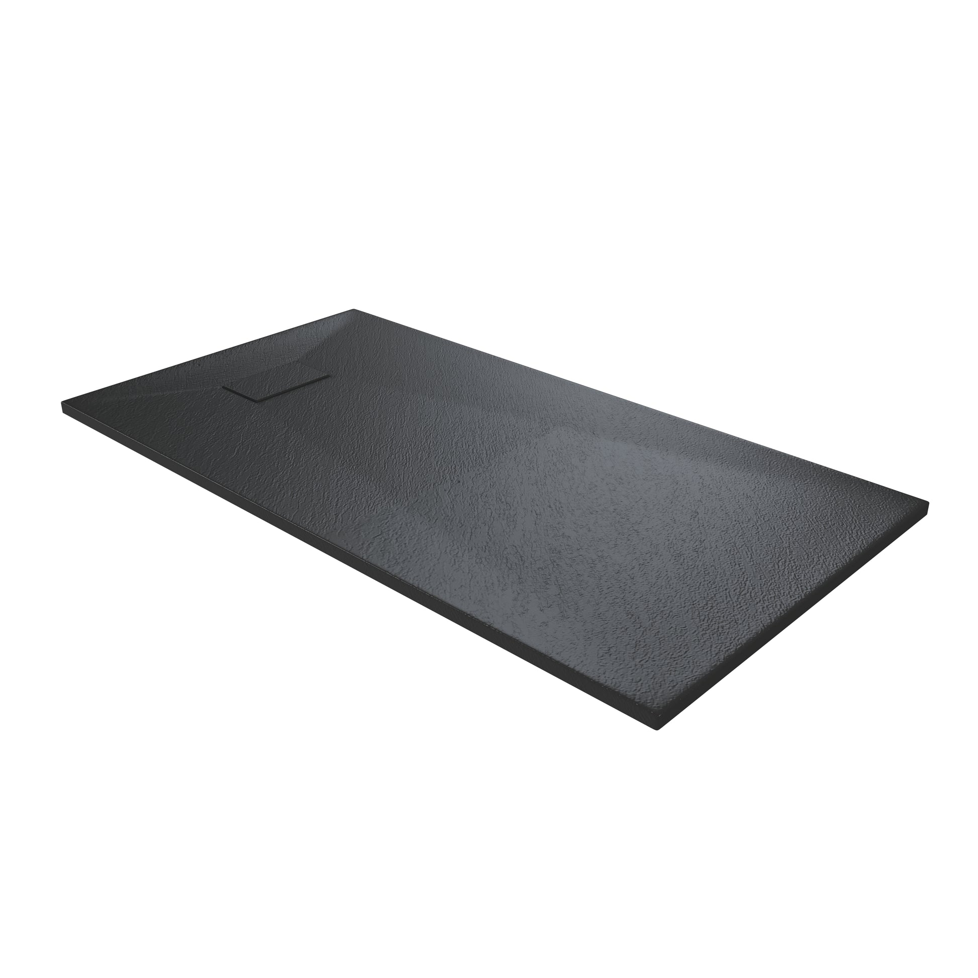 European-Style SMC Shower Base with Sleek Marble Texture in Black & White