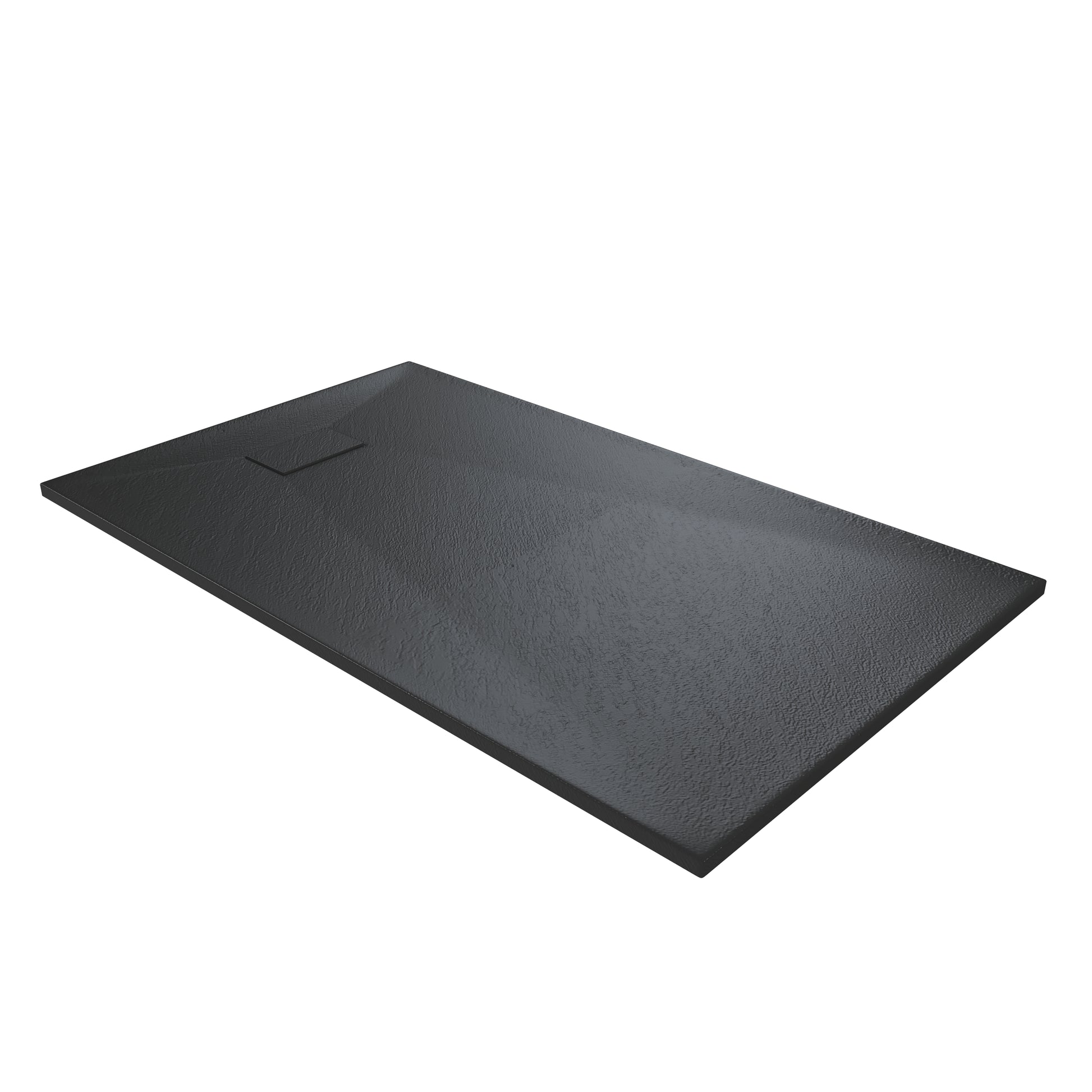European-Style SMC Shower Base with Sleek Marble Texture in Black & White