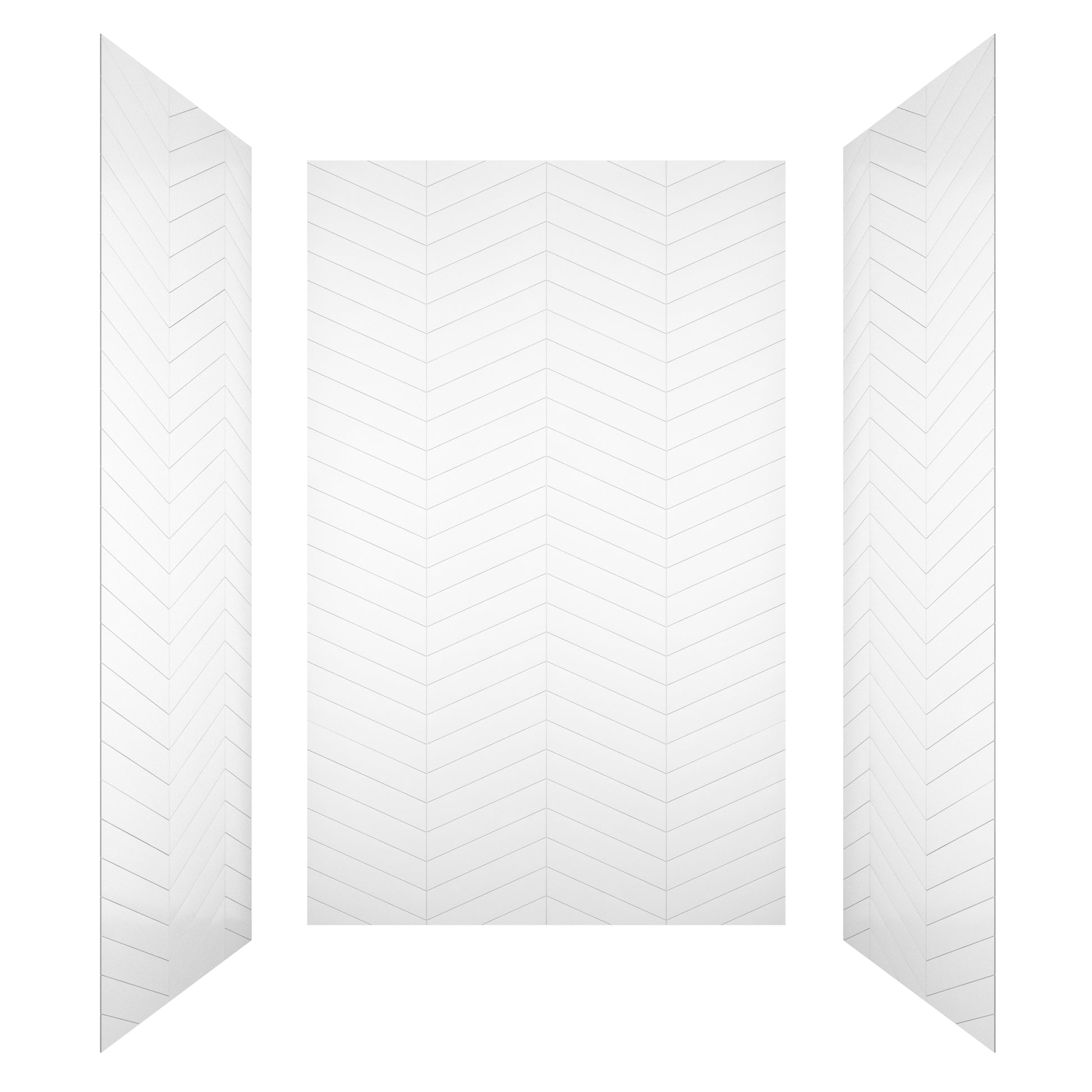 V-Shaped Herringbone SMC Shower Wall Panels with Waterproof & Easy Install