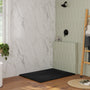 European-Style SMC Shower Base with Sleek Marble Texture in Black & White