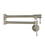 Space-Saving Wall-Mounted Pot Filler with Double Handles and Folding Design
