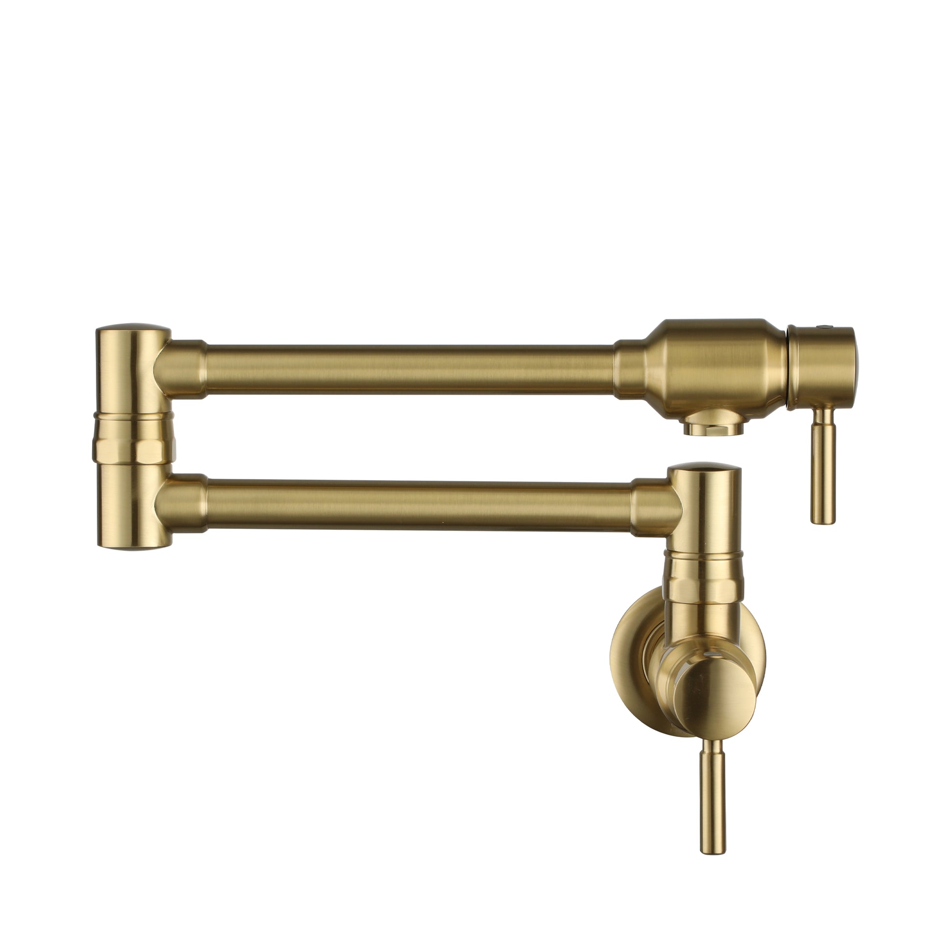 Double Handles Wall-Mounted Folding Pot Filler Space-Saving