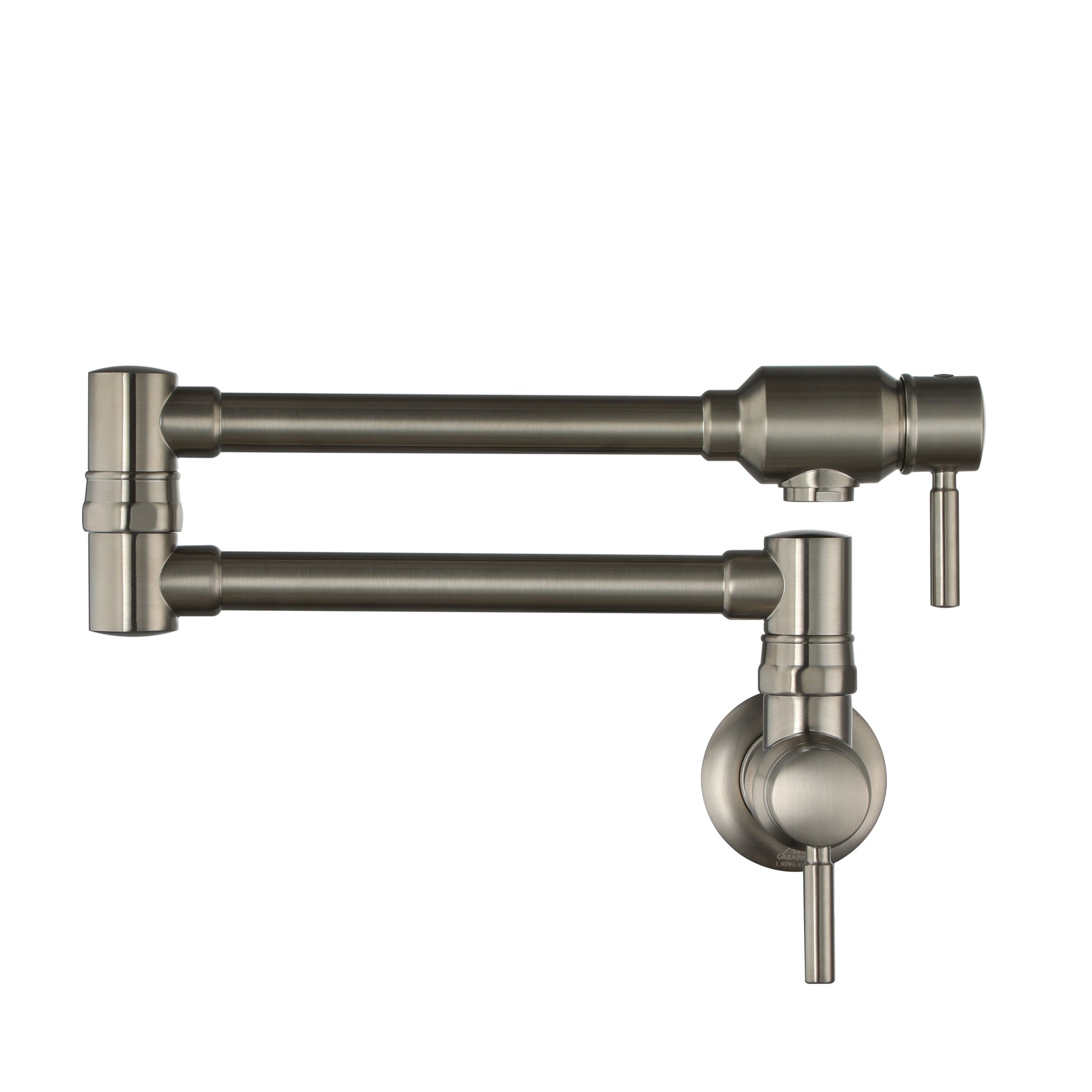 Double Handles Wall-Mounted Folding Pot Filler Space-Saving