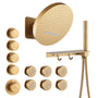 12" Adjustable Shower Head With Shelf Shower System, Hand Shower With Spray Gun Function