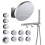 12" Adjustable Shower Head With Shelf Shower System, Hand Shower With Spray Gun Function