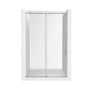 48"x76" Frameless Single Sliding Shower Door in Matte Black/Brushed Nickel/Chrome, Tempered Safety Glass and Reversible Installation