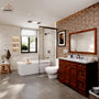 Luxurious Bathroom Sink Faucet Set with Dual Handles and Drain Parts, Matte Black Finish
