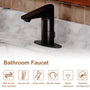 Infrared Sensor Faucet Single Handle Bathroom Basin Faucet with Drainer and Deckplate