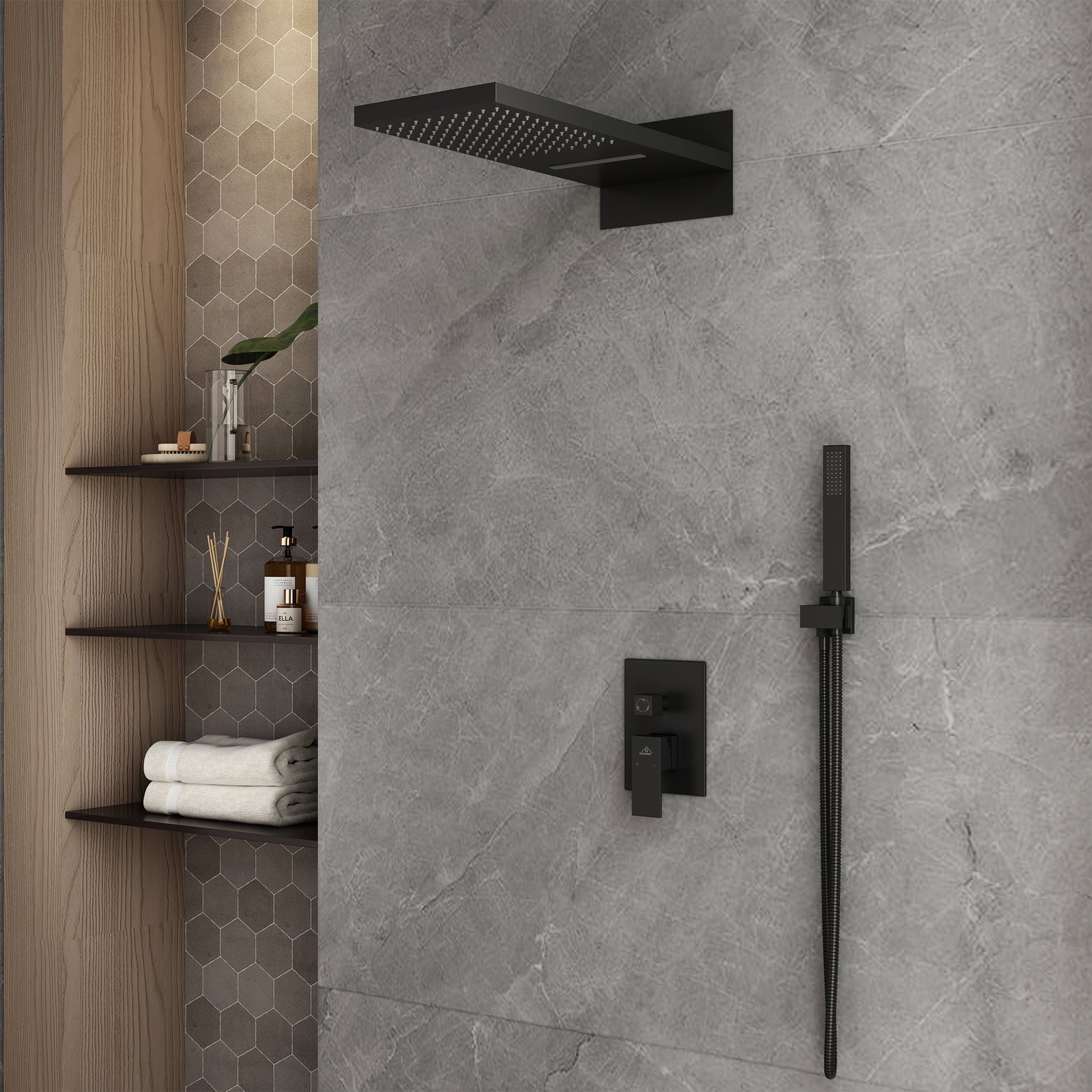 22" Wall Mounted Stainless Steel Shower Systems With Handheld Shower