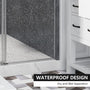 48"x76" Frameless Single Sliding Shower Door with Tempered Safety Glass and Reversible Installation