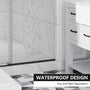 48"x76" Frameless Single Sliding Shower Door with Tempered Safety Glass and Reversible Installation