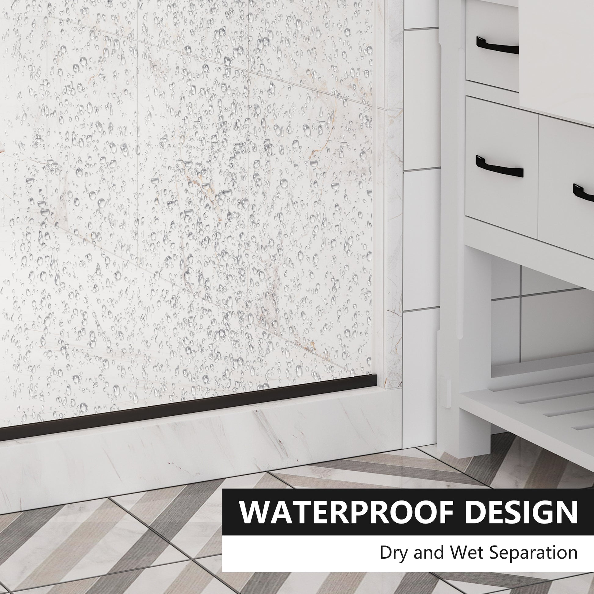 60"x76" Frameless Single Sliding  Shower Door with Four Smooth Rollers