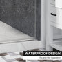 48"x76" Frameless Single Sliding Shower Door Matte Black/Brushed Nickel/Chrome, Reversible Installation